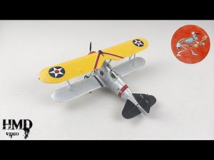 Grumman F3F-1 US Navy VF-7, USS Wasp, 1940, Hobby Master 1:48 Scale Diecast Model HA7305