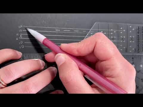 How to use AB Calligraphy Ruler (Engrosser & Spencerian)