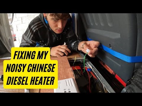 NOISY Chinese Diesel Heater Fix For Mini Campervan | Loud Fan