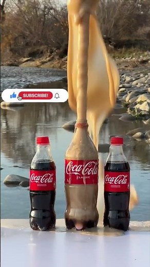 Coke vs. Mentos! Fountain in slow motion!#experiment