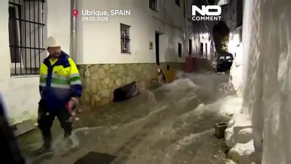 Ισχυρά ρεύματα νερού πλήττουν το Ουμπρίκε μετά τις καταιγίδες στην Κάδιθ