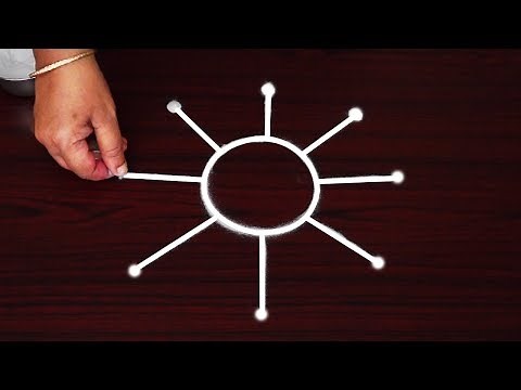 simple kolam designs with dots for beginners - creative easy rangoli designs 2018 - paddi muggulu