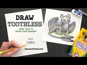 How to draw Toothless