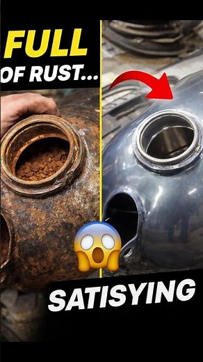 This Gas Tank Was FULL of Rust… Watch This #restoration #diy #motorcycle