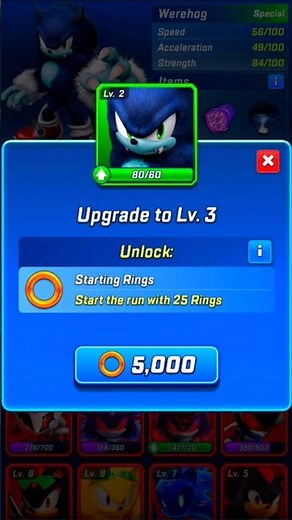 Sonic Forces New Werehog Special Character Level Upgrade