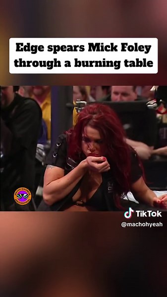 WrestleMania 22 Edge vs. Mick Foley in a hardcore match. Edge spears Mick Foley through a burning table to win. #hardcorewrestling #hardcorematch #wwefansoftiktok #wrestlemania22 #wrestlemania #edge #mickfoley #cactusjack #lita #wrestlingtok #wrestlingflashback