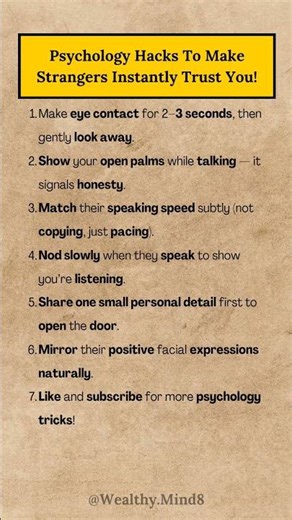 7 Psychology Hacks To Make Strangers Instantly Trust You! #TrustHacks #PsychologyTricks