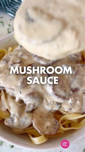 It only takes 15 minutes to make this creamy mushroom sauce. It's rich, flavorful, and so versatile! Give it a try and let me know what you think! Full recipe is linked in my bio!