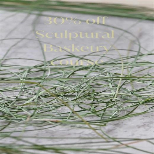 If you’ve been wanting to move beyond basic weaving and into expressive, flowing, sculptural forms, now is the perfect moment. Our Sculptural Basketry course gives you the techniques, confidence and creative freedom to transform natural fibres into 3D forms using basket weaving techniques you’ll be proud of. Inside the course you’ll learn how to shape, bend and form fibres into geometric or organic pieces…even if you’re a complete beginner! And, right now, you can join us with 30% off! 👉 Tap th