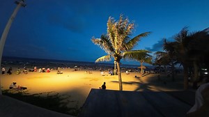 第一视角沉浸式体验准大一新生海边捉日落