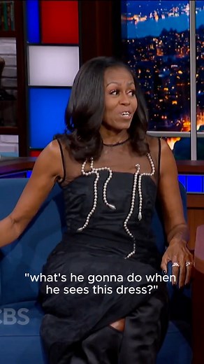 Michelle Obama reveals the adorable ritual she would have with husband Barack before every state dinner 🥹❤️ 🎥: @colbertlateshow | HELLO!