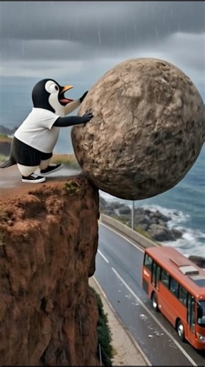 This Baby Penguin 🐧 Saved an Entire Bus of People ❤️