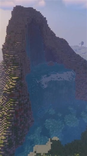 Usé WorldEdit para crear ESTA montaña con cascada en Minecraft 🤯⛰️ #minecraft #minecraftshorts