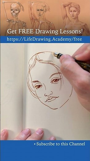 How to Draw a Girl Portrait with Simple Lines - https://lifedrawing.academy/free