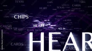 POKER Text Animation, Rendering, Background, Final Explosion with Green Screen, 4k