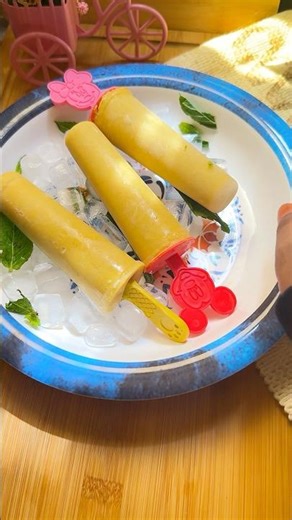 🥭easy mango Popsicle for this🥵summer/ mango Popsicle#summer #icecream #popsicle#viral#easyrecipe