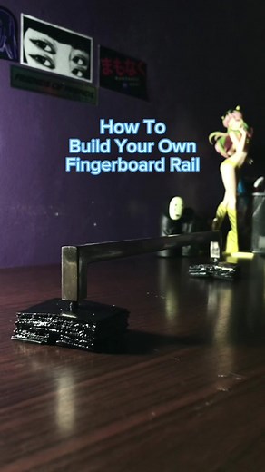 How To Make DIY Fingerboard Rail Check out my sponsor: @fyrefingerboards #fyp #fingerboarding #fingerboardingisfun #fingerboardingontiktok