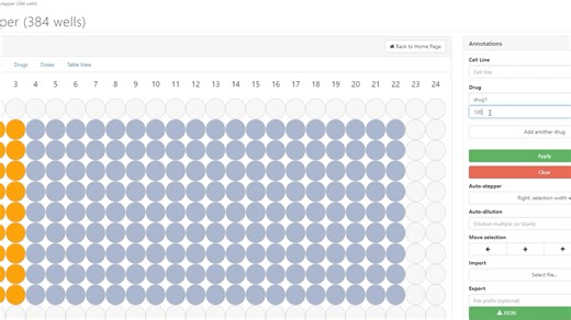 高通量筛选 platemap交互界面