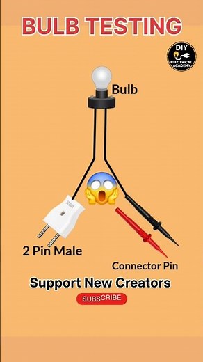 🔧 Bulb Testing Method | 2 Pin Plug se Bulb Kaise Test Kare | DIY Electrical #shorts