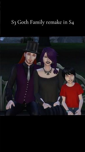 S3 Goth family remake in S4. #sims3 #sims4 #simsmakeover #simsfamily #simscc #fyp