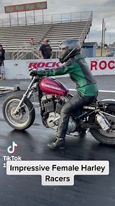 Shoutout to this young lady on a Harley-Davidson drag bike, doing one heck of a great job! | CycleDrag