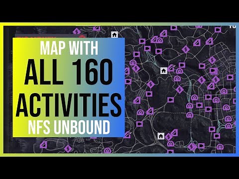 NFS Unbound: Map with all 160 Activities (All Long Jumps, Speed Traps, Drift Zones & Speed Runs)