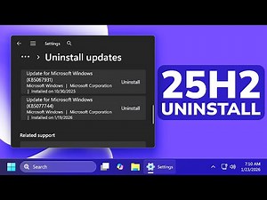 New Windows 11 25H2 Problem Forces Microsoft to Recommend Update Uninstall