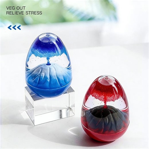 Creative Volcano Eruption Hourglass, Volcano Egg Desktop Ornament, Stress Relief Toy Small Gift - Etsy Australia