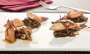 Chipirones encebollados