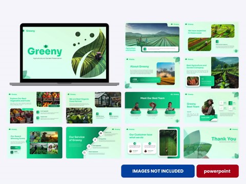 Greeny Powerpoint Template | Agriculture and Garden Presentation Deck | Eco Business Slides for Farming and Organic Food - Etsy