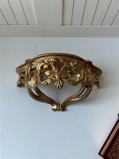 Vintage Shelf | Wall Shelf | Vintage Bow Shelf | Ornate Vintage Shelf | Vintage Composite Shelf | Made in Italy - Etsy