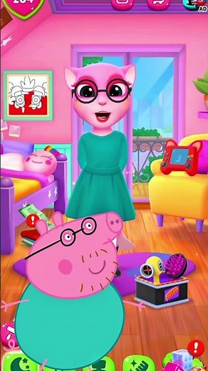 📹 😍Peppa Pig makeover by my Talking Angela 2 but Sega song #dance #shortvideo #funny #shorts #peppa