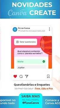 Como fazer ENQUETES e QUESTIONÁRIOS no Canva???Vem aprender!#canvacreate #CanvaLabs #canvalabsbrasil