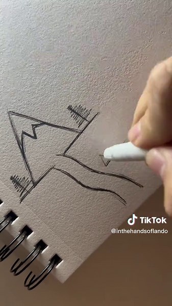 Simple Nature Drawings Tutorial: How to Draw a River and Mountains Easily