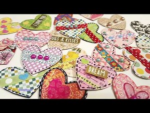 EASY HEART EMBELLISHMENTS USING SCRAPS & STASH | VALENTINE'S DAY CRAFTS