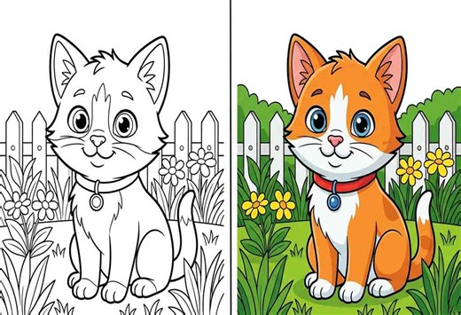 Kitten Coloring Pages – Free Printable Sheets & Images