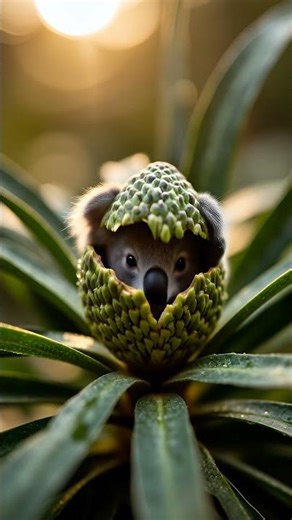 Baby Koalas Hidden Inside Eucalyptus Pods 🐨 #cuteanimals #wildlife #shorts