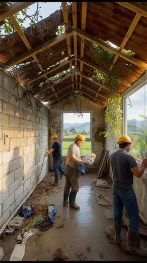 Transforming an abandoned space into a dream bedroom.