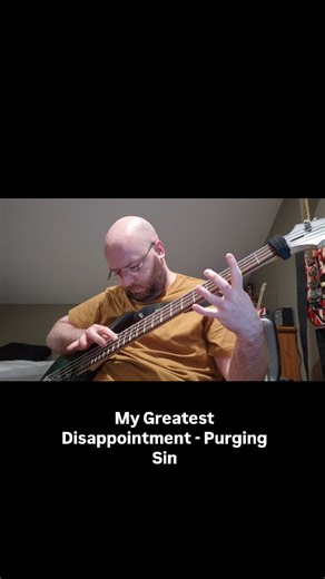 Brian demonstrates how to play the bass solo in MGD. #purgingsin #fyp #bassplayer | Purging Sin