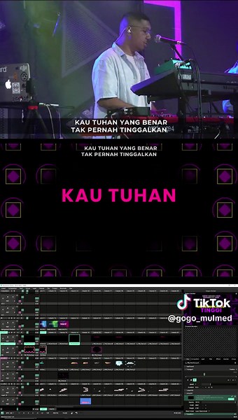 Tuhan Yang Benar - UX Band Proses animasi lirik di Resolume #lagukristen #praiseandworship #lagurohani #liriklagu #musik #fyp #multimedia #animasilirik #church