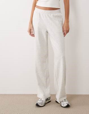 JJXX wide leg joggers in light grey | ASOS