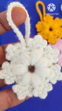 Easy Crochet Snowflake in 2min ❄️ | Cute Christmas Ornament Tutorial #shorts