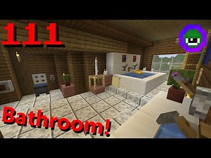 Minecraft 1.17: How to Make a Working Modern Bathroom Tutorial [111] - Let's Play