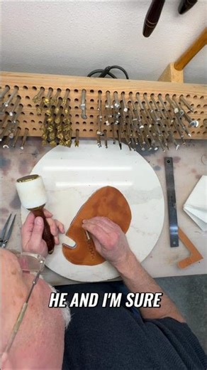 Mastering Basket-Weave Leather: Don Gonzales' Secret Technique Revealed! #shorts