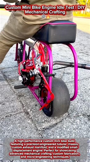 Custom Mini Bike Engine Idle Test | DIY Mechanical Crafting ⚙️🔥