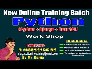 Python Tutorial || Python Online Work Shop || Demo - 2|| by Durga Sir