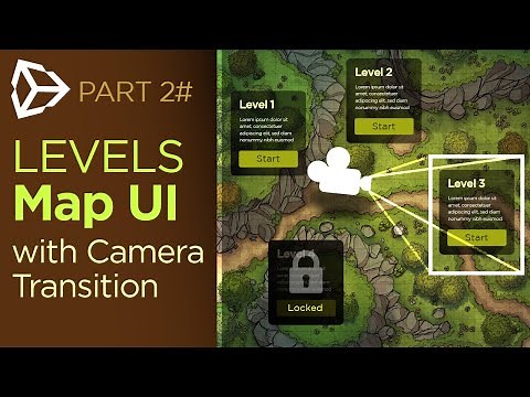 Unity Level Selection UI with Camera Transition (UNLOCK Levels), [Part #2]