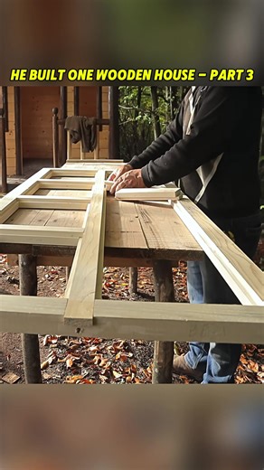 Building a Wooden House for Camping and Survival