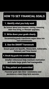 7.2K views · 41 reactions | How to set Financial Goals: Financial...