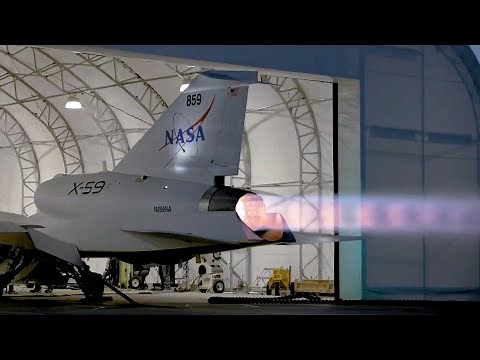 NASA fires up X-59 supersonic aircraft's engine in preparation for 1st flight